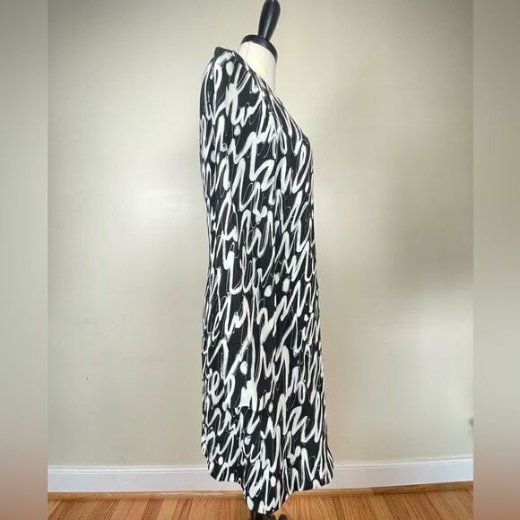 Milly for 5F Bergdorf Goodman Graffiti 3/4 Sleeve Dress - Picture 3 of 5